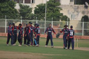 Nepali Team after victory against DCA, Ghaziabad. Photo: Raman Shiwakoti