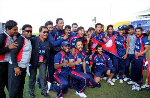 The jubilant Team Nepal. Photo: Raman Shivakoti